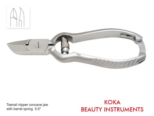 Toenail Nipper Curved Jaw Barrel Spring Size: 12cm and 13cm